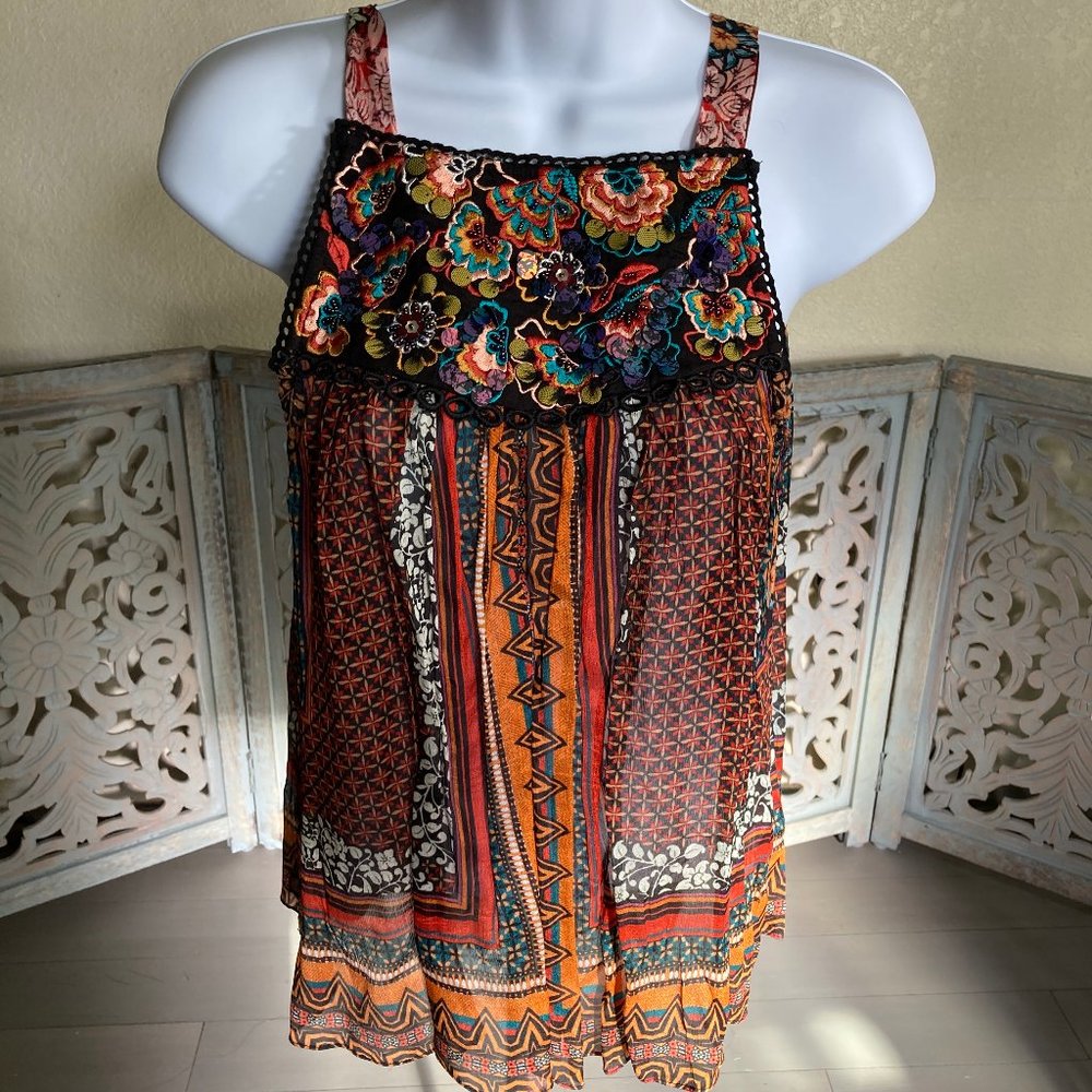 Multi-Colored Baby Doll Top